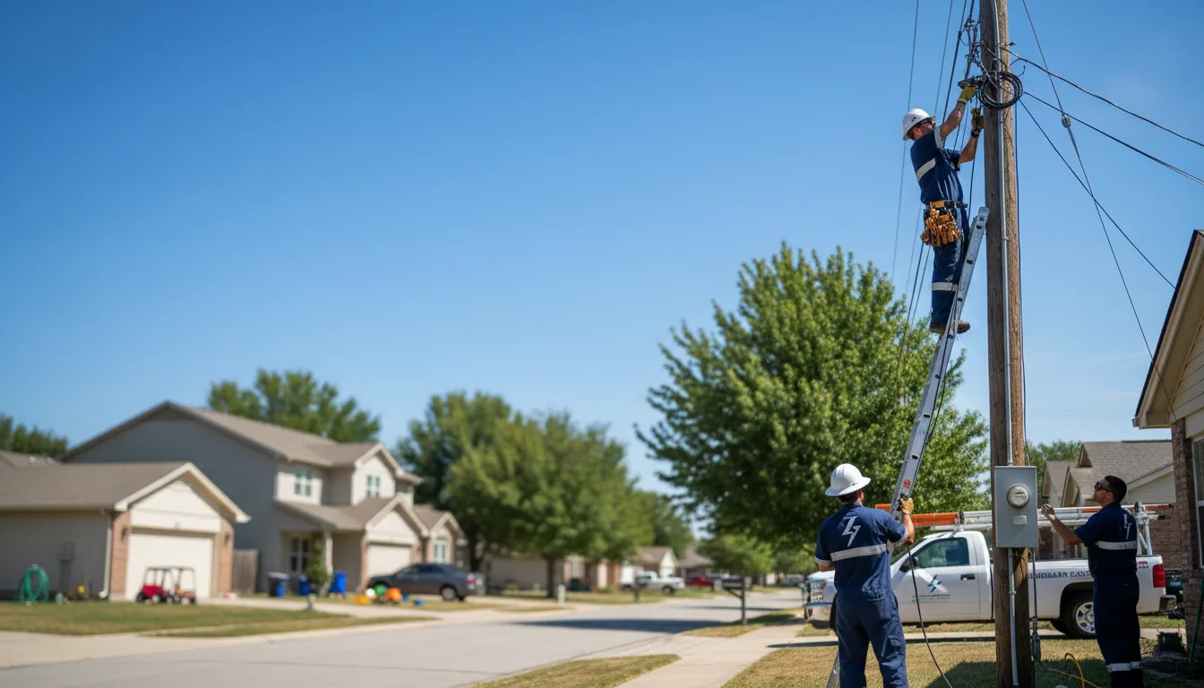 Residential electrician providing installation services in Burton, TX